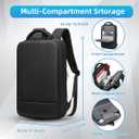 Slim Laptop Backpack for Men 15.6 inch Business Computer Backpack with Compartment Waterproof Anti-Theft Aesthetic Compact Bag for Travel Work College, Large