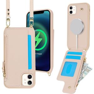 Cavor for iPhone 12 Pro Max Wallet Case with Card Holder for Women, Compatible with Magsafe Magnetic, for iPhone 12 Pro Max Crossbody Phone Case with Strap-Beige