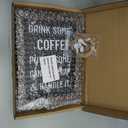 Mkono Coffee Signs Decor 2 Sides with Different Sayings Rustic Wood Sign, Farmhouse Table Decor for Office, Home, Bar,Wall