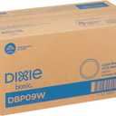 Dixie Basic 8.5" Wrapped Light-Weight Paper Plates by GP PRO (Georgia-Pacific), White, DBP09W, 500 Plates Per Case