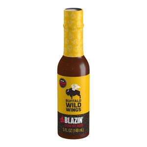 Buffalo Wild Wings Blazin' Hot Sauce, 5 fl oz, Extra Hot Dipping Sauce, Marinade and Seasoning for Chicken Wings and Pork Ribs, Made with Spicy Cayenne and Scorpion Peppers (Small)