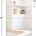 Ruomeng Full Length Wall Mirror Tiles - 12" x 10" x 8Pcs Frameless Full Body Mirror Tiles Wall Mounted Mirror for Home Gym Vanity Bedroom, Living Room