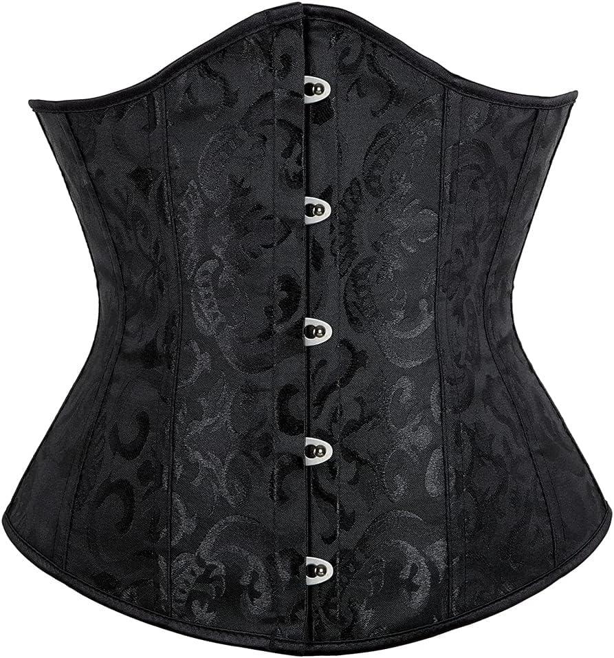 Underbust Corset for Women Steampunk Waist Trainer Vintage Bustier Top Gothic Renaissance Corset, XL