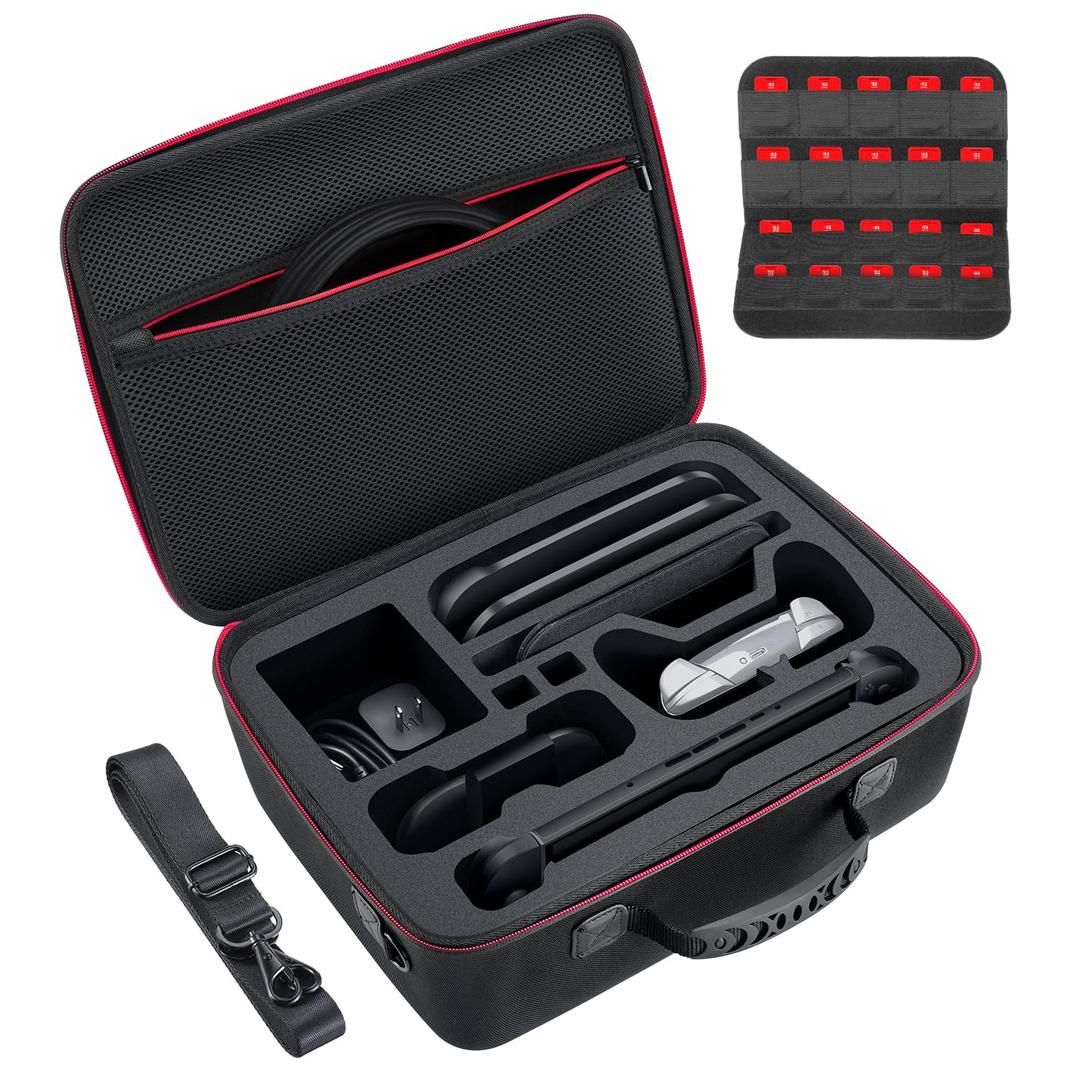 Zadii Protective Carrying Case Compatible with Nintendo Switch 2, Travel Bag Holds Switch 2 Console, 20 Games, Dock, Pro Controller, Joy-con Grip, Power Adpater, Cables and Other Accessories
