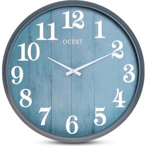 OCEST Large Indoor Outdoor Clock, 18 Inch Waterproof Oversized Wall Clock, Silent Battery Operated for Garden Pool Patio Living Room Office Decorative