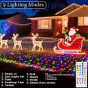 Pooqla Color Changing Christmas Net Lights, 9.8x6.6 ft 204 LED RGB Net Mesh Lights Outdoor with Remote, Bush Net Light Connectable Plug in for Xmas Tree, Gazebo, Garden, Indoor, Christmas Decorations