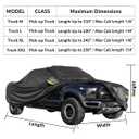 Pickup Truck Cover Waterproof All Weather, Outdoor Indoor Truck Protection Cover for Ford f150 / Chevy Silverado/Dodge Ram 1500, Truck Tarp Cover Black (Length 230 to 242 inch)