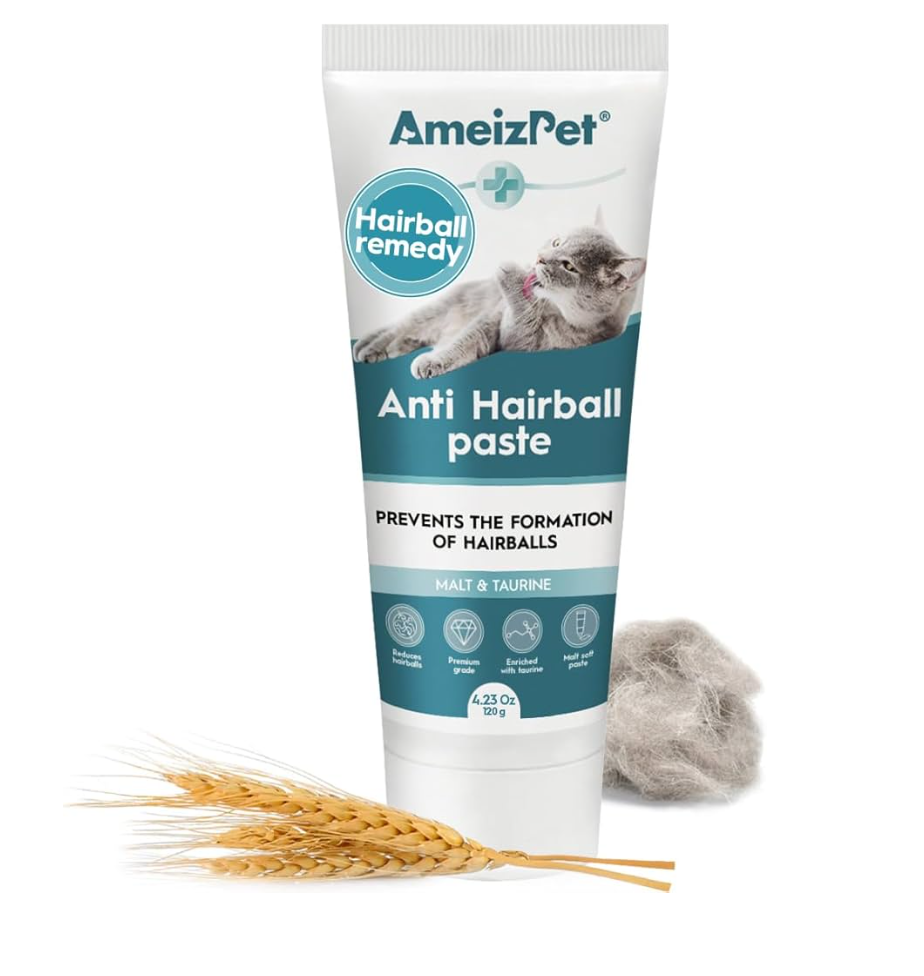 Hairball Remedy for Cats, Anti-Hairball Malt Paste for Pet Fur, Treatment for Long & Short Fur Cats, 4.23 Oz (120g), 2 Packs