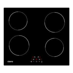 CDV 6000W Built-in Induction Cooktop 4 Burners, 24 Inch Electric Cooktop Touch Control Ceramic Glass Plate 9 Power Levels Fast Heating Child Safety Lock