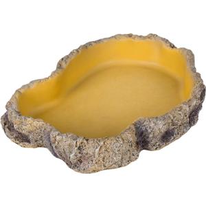 REPTIZOO Reptile Food Dish Terrarium Water Bowl Food Feeding Bowl for Reptile Amphibian Pets Large(8.8" x 6.5" x 1.5")