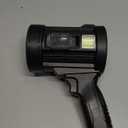 Rechargeable Spotlight, 1000000 LM Super Bright Spotlight Flashlight, Long Running Spot Light Searchlight, Outdoor Handheld LED Flashlight High Lumens with Solar Panels for Hunting Camping Boat