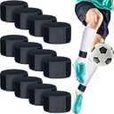 WILLBOND 12 Pcs Soccer Shin Guard Straps for Kids Youth Adult Adjustable Shin Fixed Straps Anti Slip Lightweight Soccers Ankle Guards for Soccer Season Kicking Legging Football Ball Sports, Black