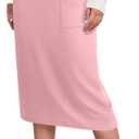 SOFIA'S CHOICE Skirts for Women High Waist Drawstring Sweat Skirt with Pockets Pink Medium (Pink, M)