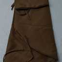 Papasan Cushion Covers Only, Outdoor Cushion Waterproof Slipcover for Papasan Chair Cushion, Easy to Clean Internally Fixed Removable Zippered Papasan Cushion Cover (54in-Fits 47-54in pads, Chocolate)