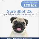 PetArmor Sure Shot Liquid De-Wormer for Dogs and Puppies, Liquid De-Wormer Treats Roundworms & Hookworms in Dogs and Puppies 2 Weeks and Older, For Dogs Under 120 lbs, 2 ounces