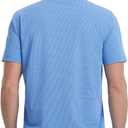 M MAELREG Mens Polo Shirts Short Sleeve Quick Dry Moisture Wicking Athletic Performance Jacquard Collared Golf Shirt for Men (Blue, M)