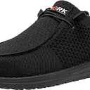 LARNMERN Slip On Steel Toe Shoes Men Lightweight Comfortable Lounging Walking Sneakers Steel Toe Loafers
(9, Black)