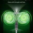 eous Cordless Electric Mop, Electric Spin Mop with Detachable Water Tank | Lightweight Electric Floor Mop for Hardwood Tile Laminate Floor, LED Headlights, Self-Propelled, Long-Lasting Battery