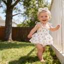 Baby Girl Clothes Infant Summer Romper Dress Sleeveless Bodysuit Jumpsuit with Headband Toddler Outfits (3-6 M)