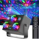 Disco Ball,Party DJ Disco Light Strobe Stage Dance Light Glow Party Sound Activated with Remote Control Rave Ocean Star Projector for Club KTV Christmas Halloween Dancing Parties Holiday Dcor
