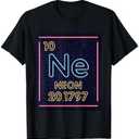 Neon Element Purple Periodic Table Chemistry Nerd Gift T-Shirt, S, Black