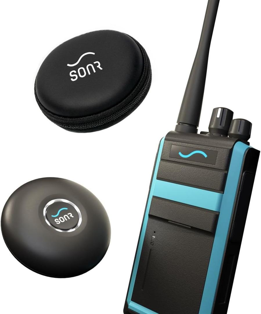 SONR Swim Coach Communicator 2-in-1 Bundle  Waterproof, Underwater Communicator for Real-time Coaching in Swimming, Bone Conduction Receiver for Swimmer & Storage case (Black)