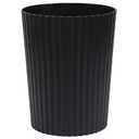 JiatuA Small Trash Can Plastic Wastebasket Round Garbage Container Bin for Bathroom, Kitchen, Bedroom, Home Office, College Dorm, Black (1.8 Gallons)