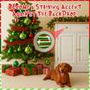 Fumete 12 Pieces Christmas Green Cabinet Knobs Covers Cute Green and Red Drawer Knobs Table Dressing Cupboard Wardrobe Closet with Screws for Holiday Winter Christmas Decor, 1.1 Inches/ 28 mm