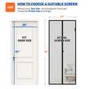 MAGZO Magnetic Screen Door Fits Door Size 77"x82", Hands-Free Mesh Gray