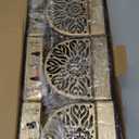 Solar Fence Lights 6 Pack Solar Deck Lights Waterproof LED Step Wall Outdoor Decorations Warm Yellow Decorative Lighting for Garden Backyard Yard Decor (Gold)