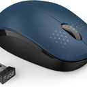 seenda Wireless Mouse, 2.4G Noiseless Mouse with USB Receiver Portable Computer Mice for PC, Tablet, Laptop, Notebook - Blue & Black