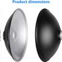NEEWER 16"/41cm Aluminum Standard Reflector Beauty Dish with White Diffuser Sock for Bowens Mount Studio Strobe Flash Light, NEEWER Vision 4 ML300 S101-300W S101-400W etc