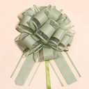 6 Pieces Pull Bows,Bean Green Gift Bow,6 inches, Christmas, Party Birthday Gift Wedding Ribbon Bows for Wrapping Boxes or Flower Decorations, Valentine's Day Gift Decorations (Bean Green)