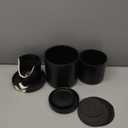 vancasso Ceramic Plant Pots, 3 Piece Planters for Indoor Plants, 4.25+5.25+6.25 Inch Flower Pots with Drainage, Plant Pots Indoor for Succulent, Pothos, Snake Plant and Money Tree, Etc (Black)