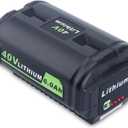 Compatible with Ryobi 40V 6.0Ah High-Output Battery, Compatible with Ryobi 40-Volt Mower Battery OP4050A OP4040A OP4030A OP4020A OP4015A OP4060A OP4075A and 40V Max Outdoor Cordless Power Tools