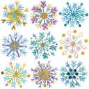 3 x Fancy Land 45 Pcs Snowflake Cutouts Bulletin Board Snowflakes Paper Snowflakes Holiday Christmas Winter Classroom Decoration Snowflake Decorations
