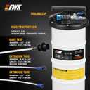 EWK 6.5L Pneumatic/Manual Oil Extractor, Oil Change Pump for Automotive Fluids Vacuum Evacuation, Fluid Extractor Pump Tool for DIY Mechanics