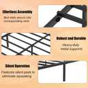 Queen Metal Platform Bed Frame, Victorian Vintage Style, Wrought Iron Headboard, Steel Slats, No Box Spring Needed (Black, Full)