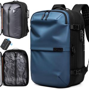 AirVault Vacuum Seal Travel Backpack 60L - Expandable Air Compression Vacuum System, Water-Resistant, Carry-On with TSA Lock Fits 19" Laptop (Blue) AirVault Vacuum Seal Travel Backpack 60L - Expandable Air Compression Vacuum System, Water-Resistant, Carry-On with TSA Lock Fits 19" Laptop (Blue)