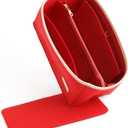 Doxo Purse Organizer Insert & Base Shaper 2pc Set, Felt Handbag Bag Fit LV Speedy & Neverfull More (L-Red)