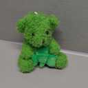 Liliful 20 Pcs St. Patrick's Day Stuffed Animals Bears Bulk Gifts Mini Soft Plush Bear Toys 4 Inch Small Cute Stuffed Toy with Shamrock Mini Throw Pillow for Irish St Patricks Day Gifts Party Favor