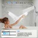 OURBAOFU Tandem Shower, Dual Shower Heads for Couples & Handheld head, Triple Shower Head System for Two People, High Pressure and Adjustable Double Shower Heads and Handheld Shower Head（Silver)