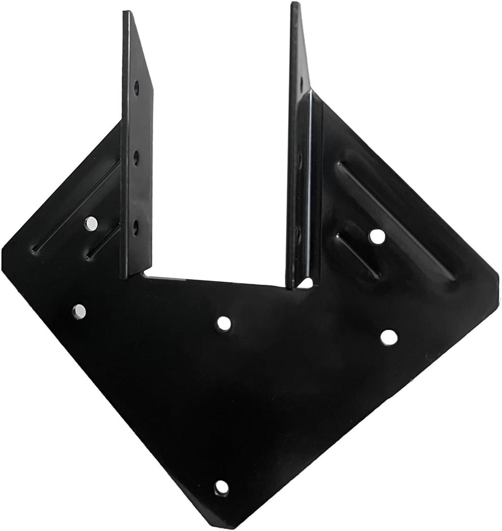 22 Pcs Black Hurricane Tie, 13 Gauge(Thickness 2.2mm) Joist Hangers, Fit 2x4, 2x6 Truss to Rafter Connector for Roof Truss Timber, Hurricane Truss Hangers, Rafter Brackets, Hurricane Clips