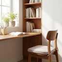 Chair Cushions for Dining Chairs Set of 4, Non-Slip Kitchen Chair Pads with Ties, Chair Seat Cushions for Indoor Wooden, Metal, Folding Kitchen Chair, 17"x16"x2" Beige