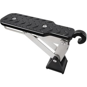SYDSZ Car Door Step, Universal Fit Car Roof Access, Multi-Foldable Aluminum Alloy Roof Rack Car Step, Adjustable Stand Pedal for Door Latch, Supports Both Feet, fits Most Cars, SUVs and Trucks (Black)