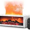 Fireplace Flame Air Diffuser Humidifier,7 Colors Aromatherapy Essential Oil Diffuser, Ultrasonic with Timer for Home, Bedroom, Office, Yoga (White Marble)