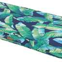 Magpie Fabrics Outdoor Bench Cushion 48 x 18 Inches, Settee Loveseat Pads with Handle and Ties for Garden Patio Backyard Porch Sofa Couch Swing (Green Lagoon Leaves)