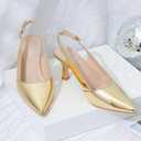 Mostrin Kitten Heels for Women Slingback Pointed Closed Toe Heels Women's Pumps Shoes for Wedding, Party, Commuting