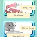 Cinnamoroll White Stainless Steel Insulated Water Bottle (Straw) with Strap 600ml