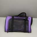 Large Cat Carriers Dog Carrier Pet Carrier for Large Cats Dogs Puppies up to 25Lbs, Big Dog Carrier Soft Sided, Collapsible Travel Puppy Carrier - Large - Purple (20.0"L x 13.0"W x 13.0"H)